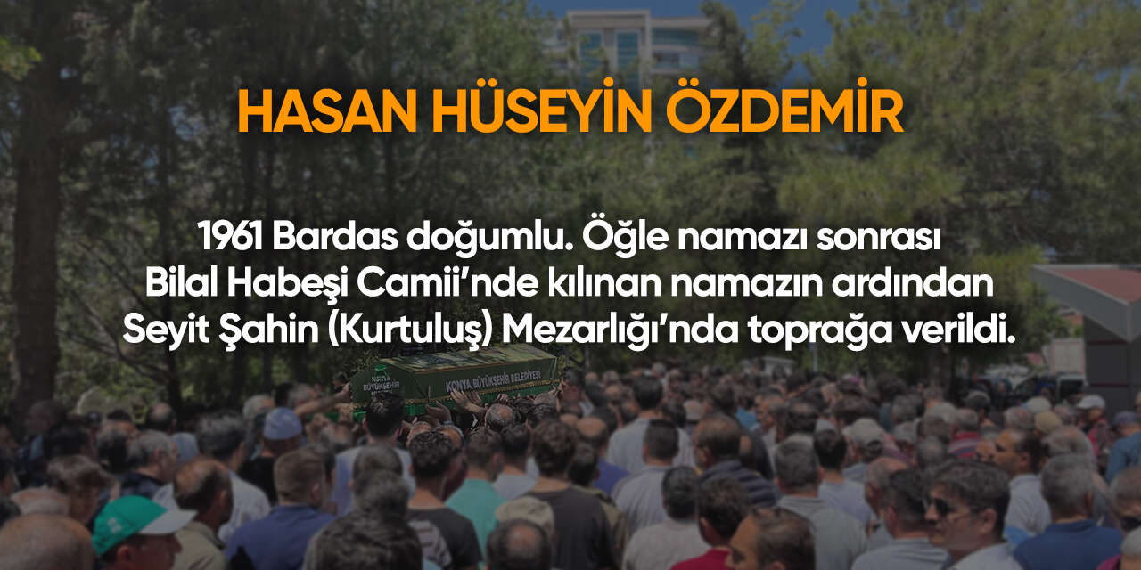 Konya'da bugün vefat edenler | 3 Ekim 2026 12